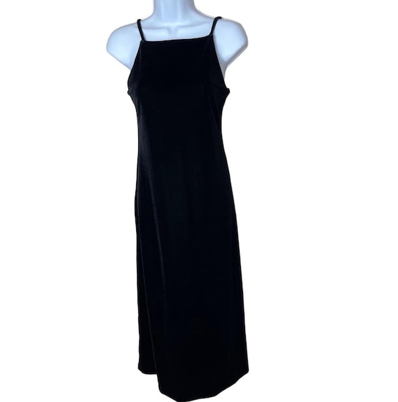 Vintage Maurices 90s Velvet Black Sleeveless High Neck Dress 3/4 - Etsy Vintage Maurices 90s Velvet Black Sleeveless High Neck Dress 3/4 - Etsy