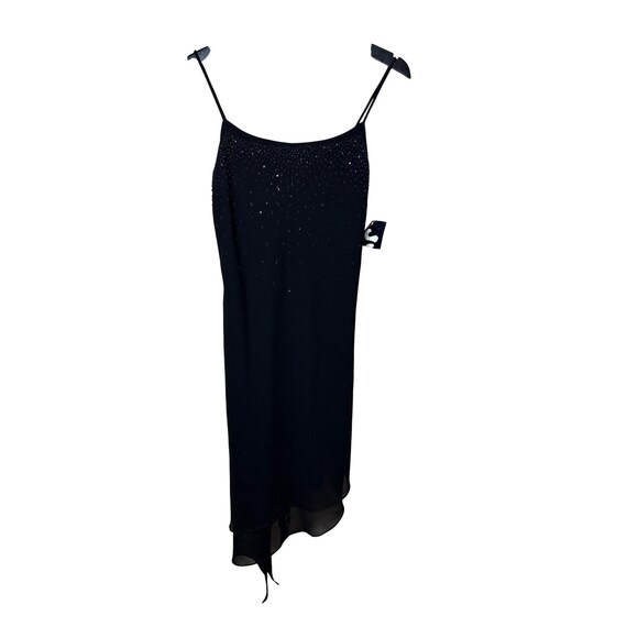 jump apparel black dress Co Wendye Chaitin Beaded Asymmetrical Cocktail 5/6 90s YOUR ZOO SIZE:EXTRA SMALL collection-auto_sustainable 9 Drawer Dresser W/ Jersey Chiffon Length