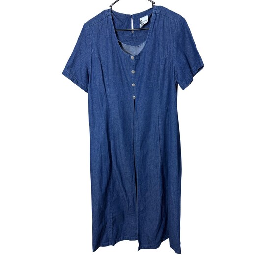 denim maxi dress petite Women's Petite Indigo Bodycon Seam Detail Denim Maxi Dress