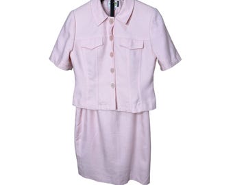 Kasper ASL Petite roze rokpak 2-delige set blazerrok met korte mouwen 6 stuks