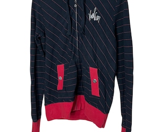 Y2K Diesel Red Zip-up Hoodie With Black Stripe Detail - Etsy