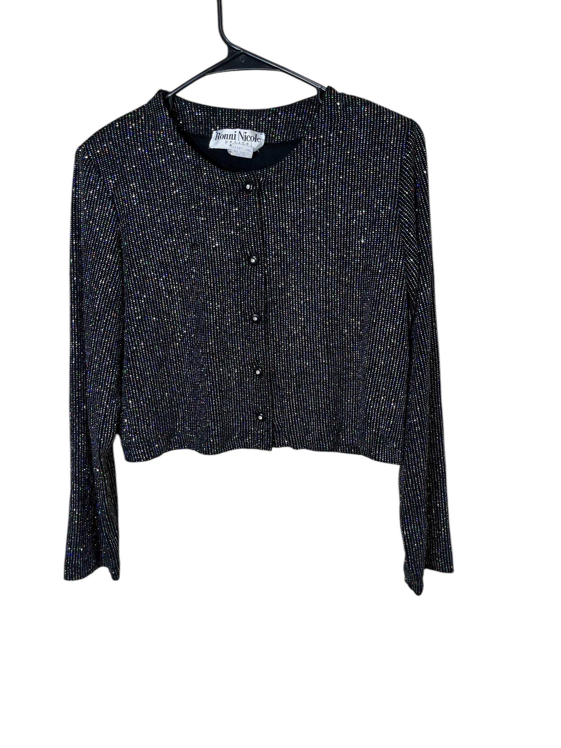 トップス black-black cfcl GLITTER SHIRT CARDIGAN 中古・古着通販】CFCL (シーエフシーエル) FLUTED GLITTER CROPPED