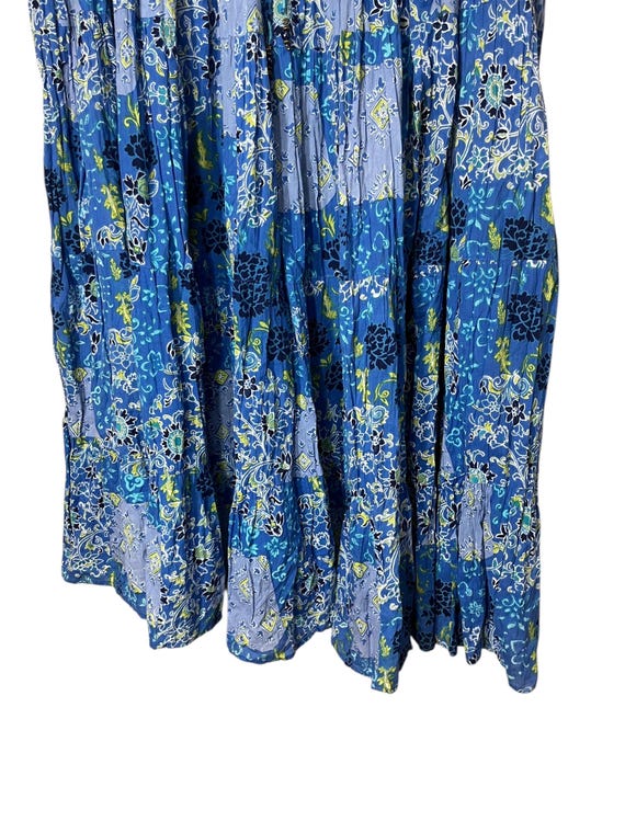 White Stag Blue Patchwork Pattern Maxi Boho Elast… - image 3