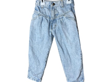 Pantalones vaqueros plisados de corte cónico para niños, talla 3T, estilo vintage Gitano Fun Wear, 100% algodón, años 90.