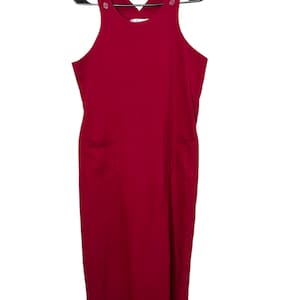 Vintage Casual Corner Annex Red Maxi Jumper Dress Size 10