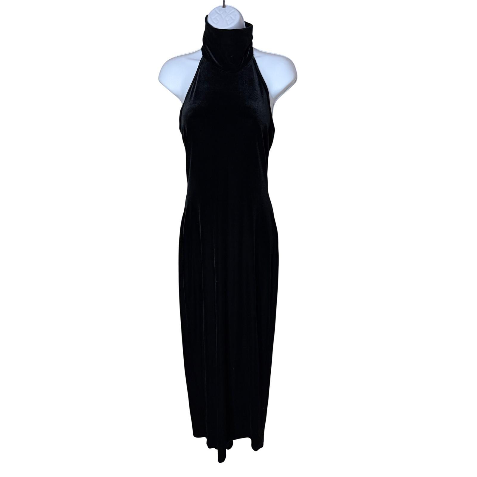 Vintage Black Halter Neck Dress - Etsy