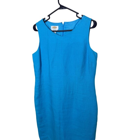 talbots linen dresses Linen Blend Fit & Flare Dress - Sunset Stripe