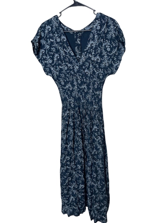 All That Jazz Vintage All That Jazz 90s Black Floral Print Maxi Dress Size Xs/S | Sz: Xs | Color: Black