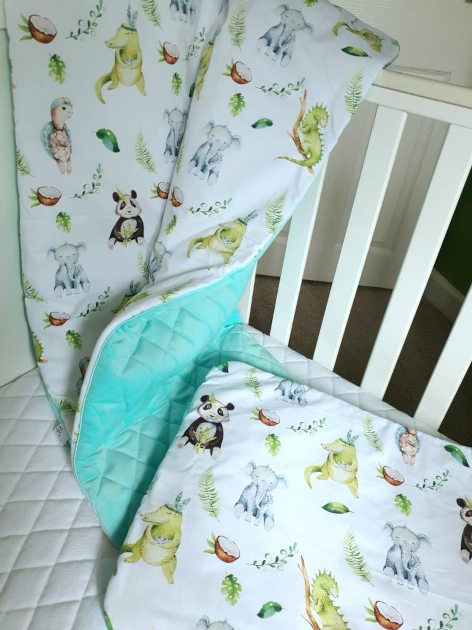 Jungle unisex cot bedding set Etsy