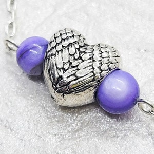 Angel wings. Heart pendant. Angel wings pendant. Silver pendant. 925 sterling silver. Silver wings. Blue shell. Iridescent. Gift for women.