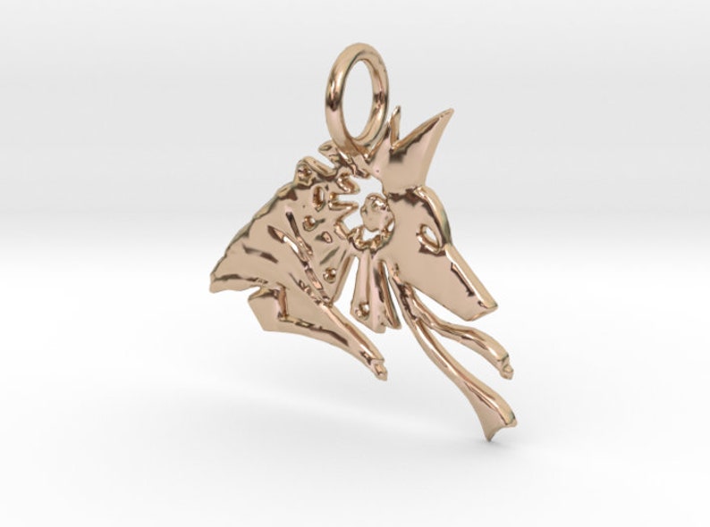Gold Egyptian god Anubis the God of the Underworld talisman ancient jewelry handmade Egyptian jewelry magic jewelry pendant amulet