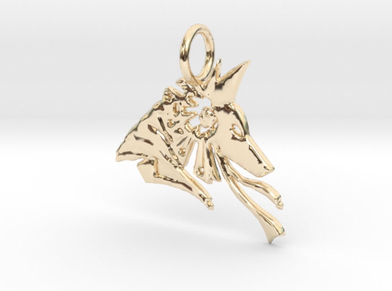 Gold Egyptian god Anubis the God of the Underworld talisman ancient jewelry handmade Egyptian jewelry magic jewelry pendant amulet