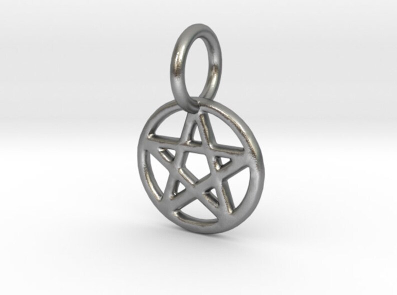 Tiny Pentagram Pendant Solid 14k Gold Pentacle Necklace Wiccan Jewelry Small Wicca 18k Charm Necklaces Ugaurbanag Com - Small Pentacle Pendant