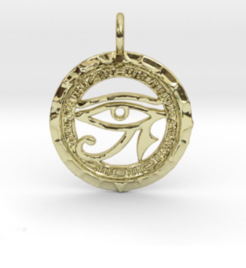 Eye Of Horus Pendant Sacred Geometry Egyptian 18k Gold Gift Free Necklaces Jewelry Valresa Com - Real Gold Eye Of Horus Pendant