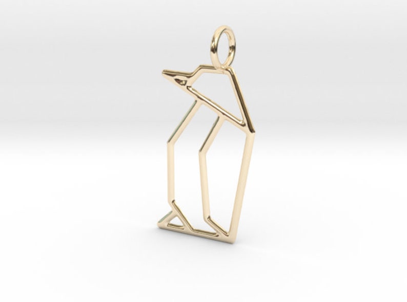 Origami necklace penguin gift penguin charm,cute penguin,gift for her Penguin