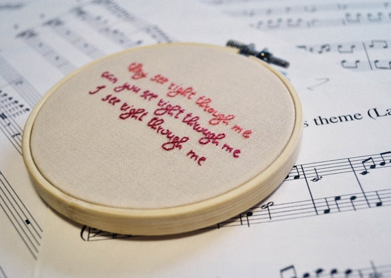 Taylor Swift Inspired The Archer Lyrics Embroidery Hoop Art Wall Hanging