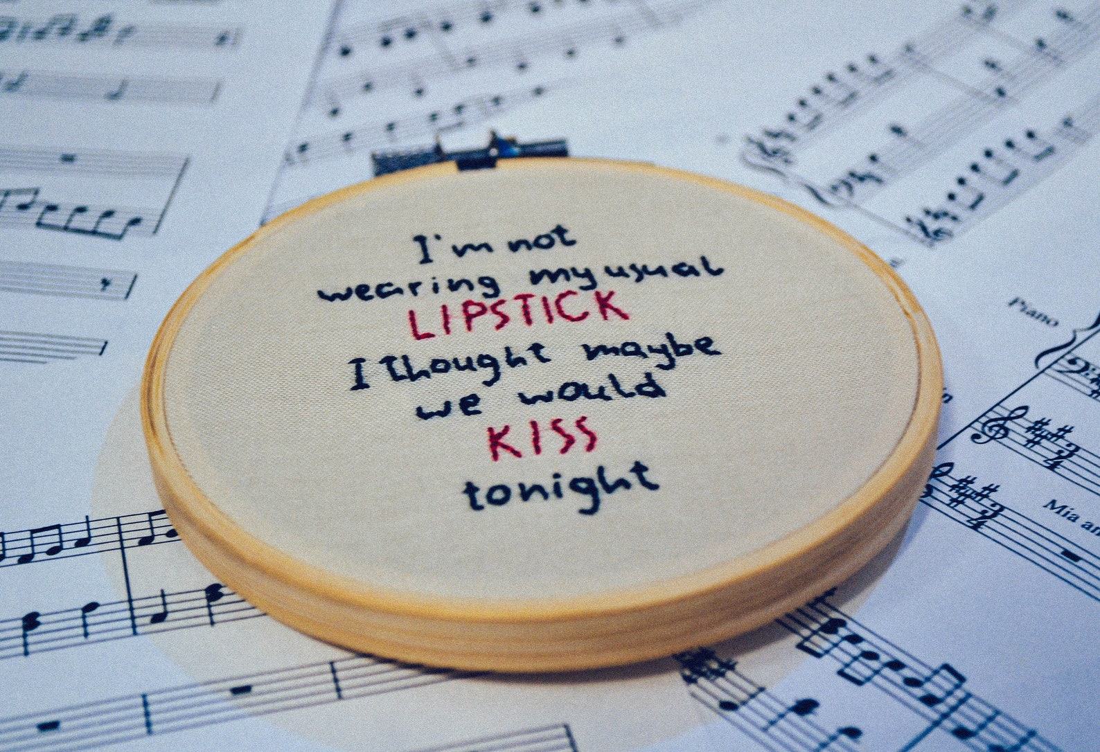 Mitski Washing Machine Heart Lyrics Inspired Embroidery Hoop Etsy