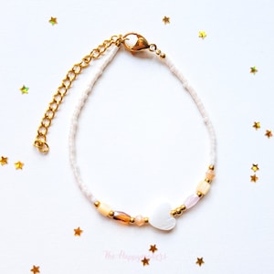 Beaded bracelet boho stainless steel, miyuki, handmade, 100% waterproof