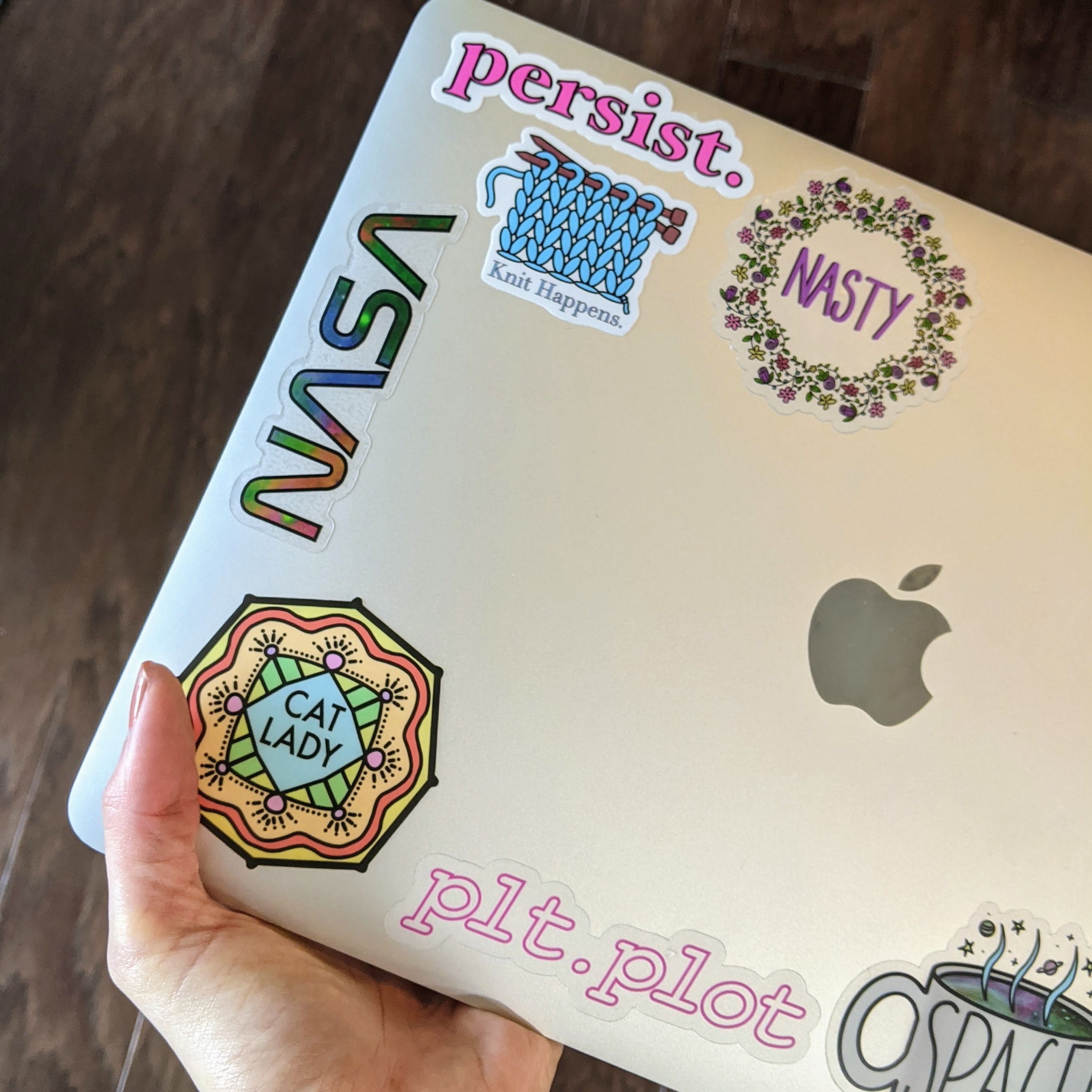 NASA Sticker - White or Black Outline, Clear Die Cut Vinyl, Science ...