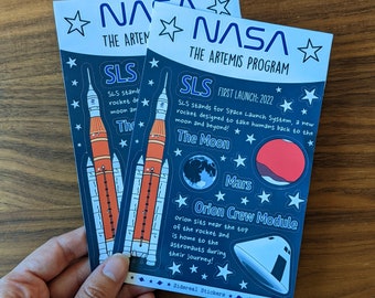 Sticker Sheet: NASA Artemis Program! kiss cut stickers about modern human spaceflight