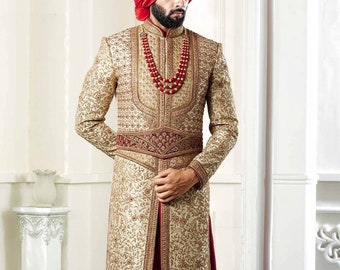 Custom Made Indian Wedding Sherwani wedding sherwani for groom Indian wedding sherwani