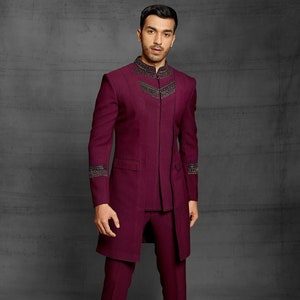 Indian Wedding Indowestern,groom indowestern,Indowestern for men,men wedding dress,groom dress for wedding,sherwani men wedding,indowestern image 1