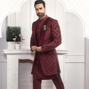 Wedding indo western for groom deals