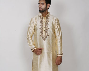 Pronto a spedire pigiama kurta indiano, pigiama kurta per uomini, pigiama kurta, uomini Kurta, abito da sposa indiano, abbigliamento etnico indiano, pigiama kurta