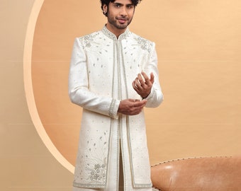 Sherwani for Men,Indian Wedding Indowestern sherwani,Sherwani,Men Wedding Dress,Groom Dress for Wedding,Sherwani Men Wedding,Groom Sherwani