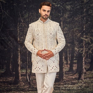 Designer Embroidered Indo Western for mens ,Indowestern,mens wedding Indowestern,mens indowestern,groom sherwani,Indowestern dress for men