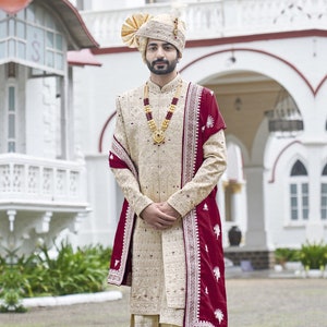 Embroidered Groom Golden Sherwani With Kurta and Pants Golden Sherwani for Wedding African Men Wedding Dress Sherwani Suit Men Etsy Canada