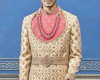 Golden colour Wedding Sherwani,wedding sherwani for groom,indian Groom dress,sherwani for wedding, groom sherwani,sherwani for men,Sherwani