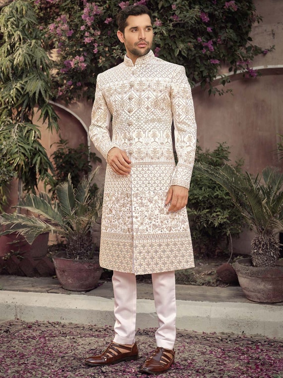 Boda Sherwani ropa de boda para hombres sherwani de - México