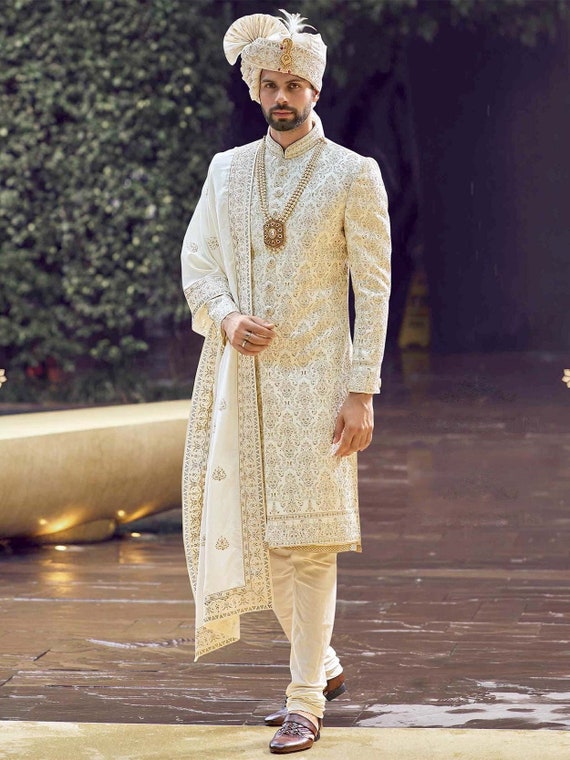 Sherwani de boda india de boda para hombre de Etsy México