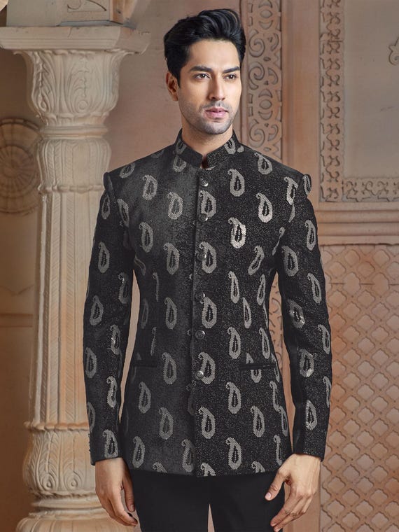 Black Color Jodhpuri Suit,Wedding Suits for Men,Mens Suits,Suits for Men,Wedding Dress for Men,Designer Suits for Men,Designer Groom Dress