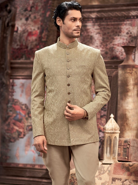 Buy Men's Indian Ethnic Wear Blue 2 Piece Jodhpuri Suit Slim Fit Groom  Wedding Wear Suit Online in India - Etsy