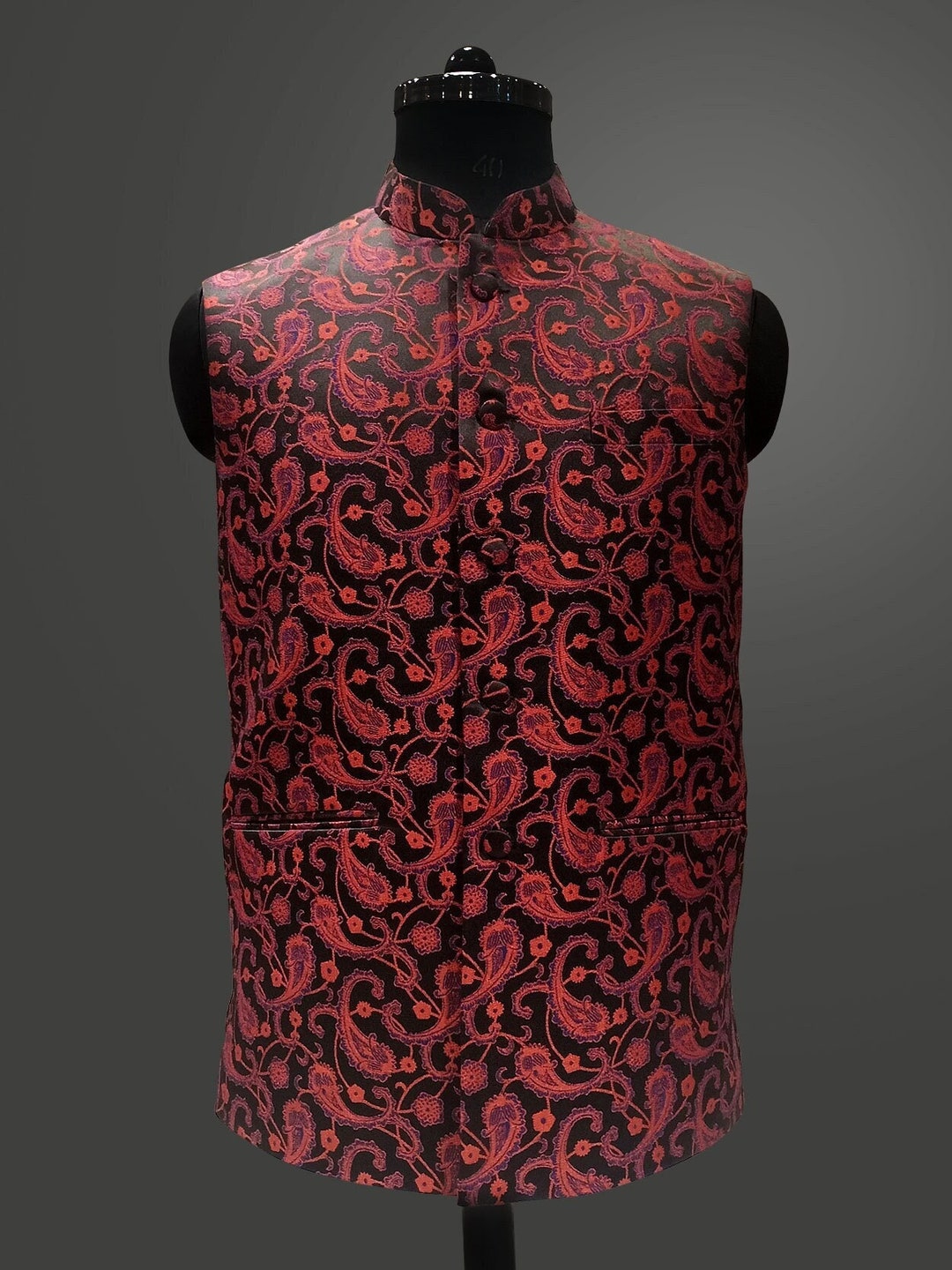 nehru jacket with tie