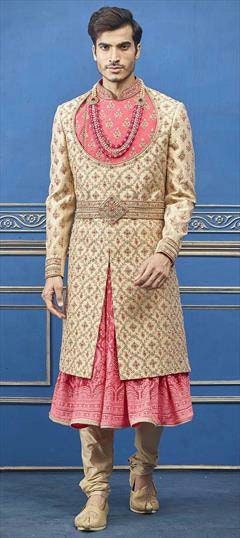 Golden Colour Wedding Sherwani wedding Sherwani for Groom indian