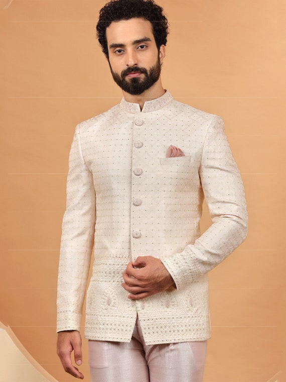 Readymade Cream Bandhgala Jodhpuri Suit 599MW02