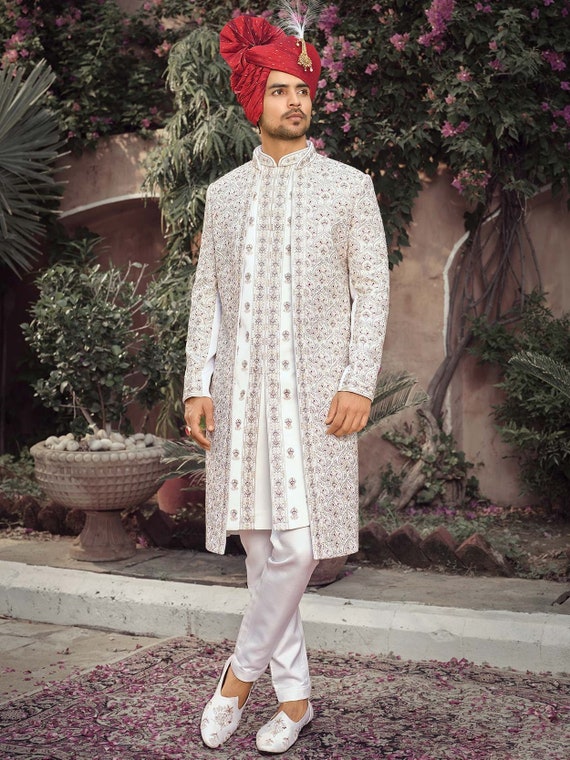 Indo western sherwani for hot sale marriage