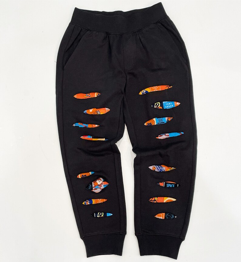 Space Jam Joggers Space Jam Party Distressed Joggers Space Jam Etsy