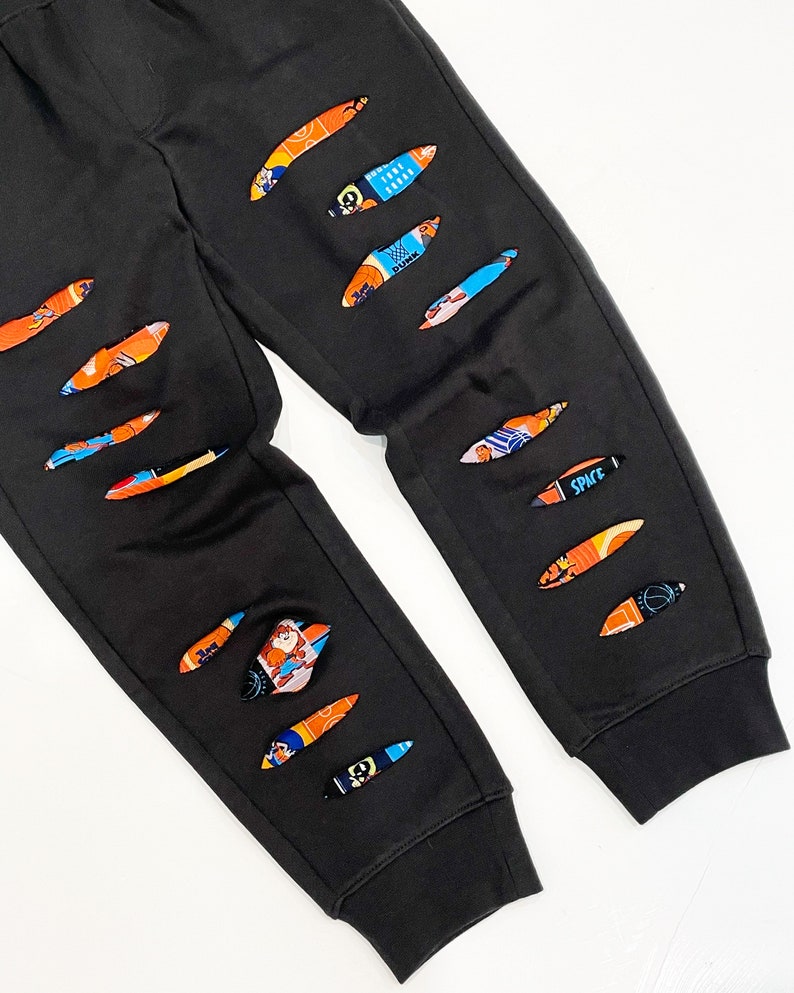 Space Jam Joggers Space Jam Party Distressed Joggers Space Jam Etsy