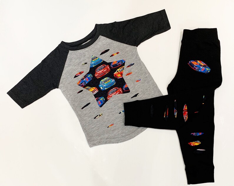 Race Car Shirt Race Car Raglan Race Car Clothes Distressed Etsy