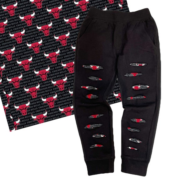 Chicago Bulls Joggers Distressed Joggers Boys Sweat Pants Basketball Party Toddler Joggers Boys Joggers Baby Boys PantsToddler Boys