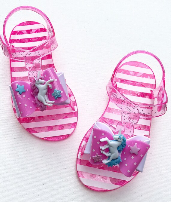 unicorn jelly sandals