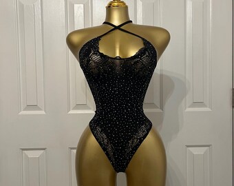 Black Mesh Bodysuit