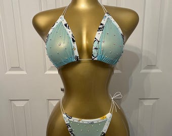 Blue Butterfly Microkini