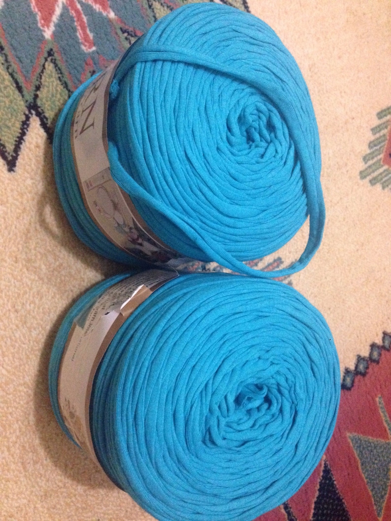 crochet yarn home textile yarn basket yarn baby Moses basket yarn Blue T-shirt Yarn Recyled Fabric yarn 700-800 grams Cotton Yarn