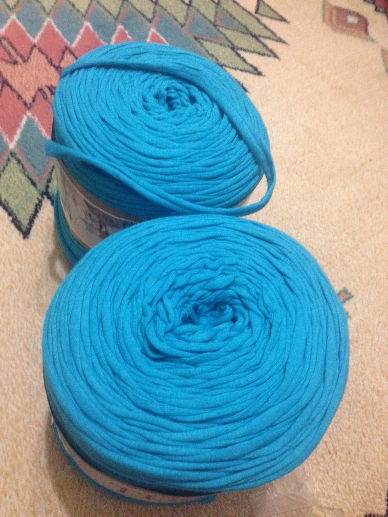 crochet yarn home textile yarn basket yarn baby Moses basket yarn Blue T-shirt Yarn Recyled Fabric yarn 700-800 grams Cotton Yarn