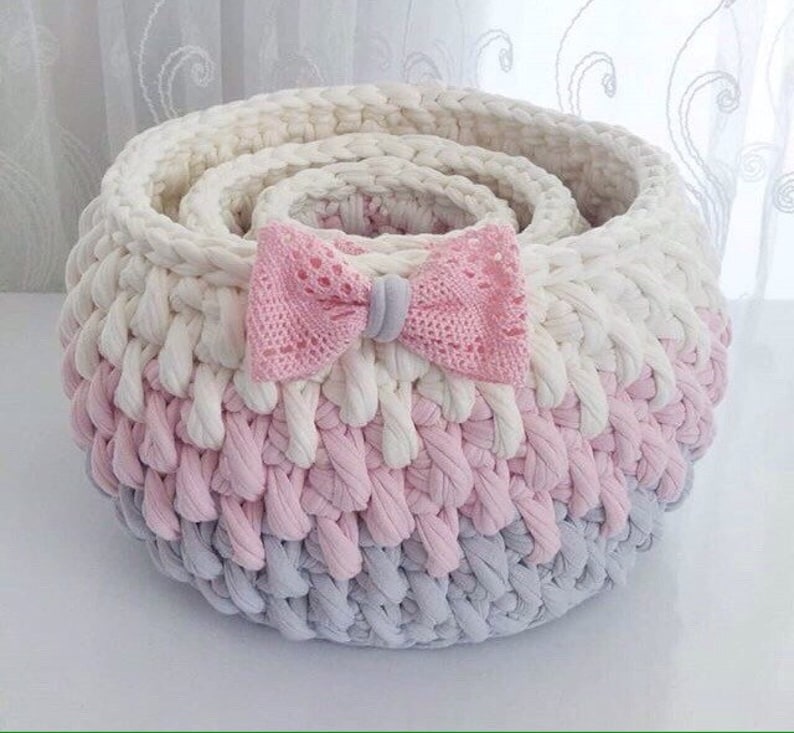 SET of 3 Wooden Bottoms for Crochet Basket Wooden Crochet Etsy